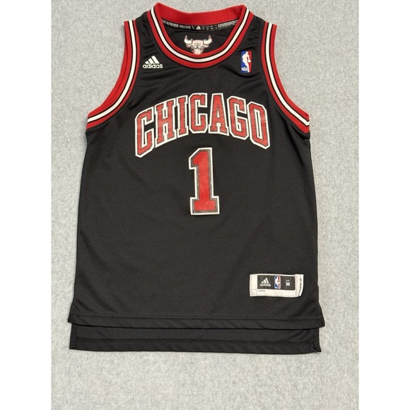 adidas Other - Chicago Bulls Derrick Rose #1 Youth Medium Adidas NBA Jersey Black Swingman Sewn